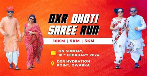 DXR DHOTI SAREE RUN 2024, DXR Hydration Point, Golf Course Road, Dwarka ...
