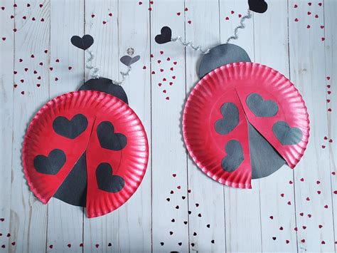 Paper Plate Love Bug Valentine's Day Craft for Kids