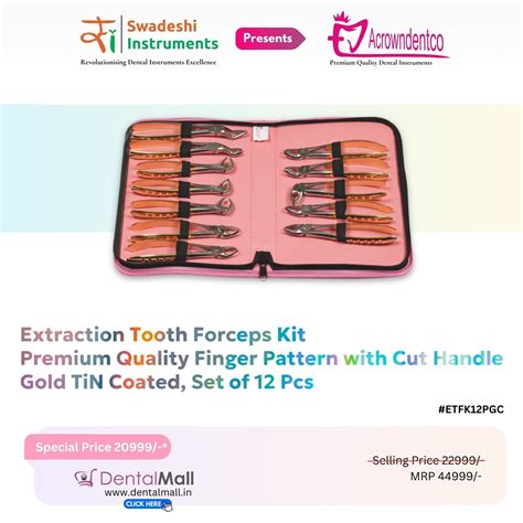 Extraction Tooth Forceps Kit – Premium Quality Finger Pattern with Cut ...