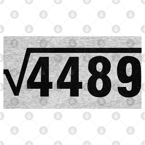 Square-Root-4489 - Square Root 4489 - T-Shirt | TeePublic