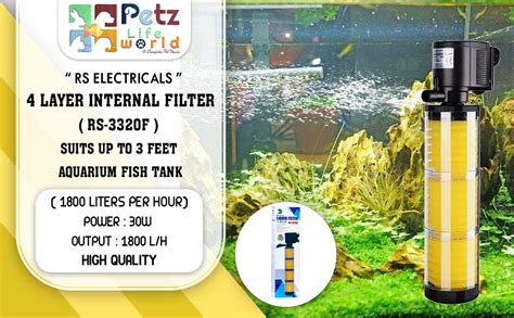 VAYINATO RS Electricals RS-3320F Liquid 4 Layer Sponge Internal Filter ...