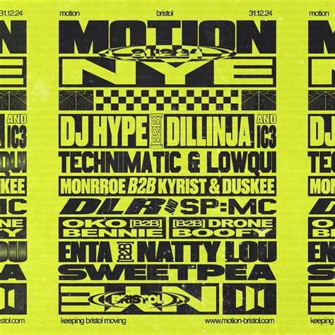 Motion Presents - NYE w/ DJ Hype, Dillinja, Monrroe ++, Motion, Bristol ...