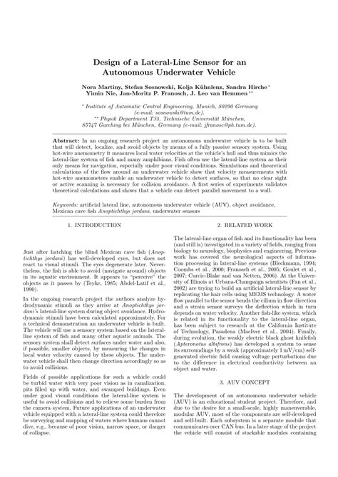 Image result for Lateral Line Sensor