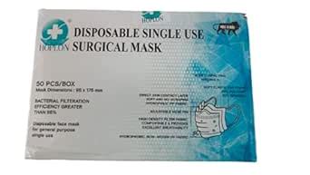 3 Ply Non-Woven Fabric Disposable Surgical Mask 100 Pcs (5) : Amazon.in ...