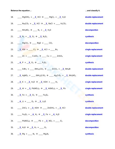 Balancing Chemical Equations Using Algebra 的图像结果