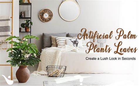 Buy Dekorly Artificial Palm Plants - Faux Turtle Leaf, Fake Monstera ...