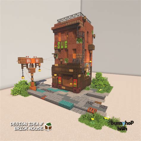 Minecraft Brick House Modern Tutorial 的图像结果