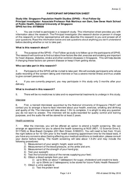 Fillable Online blog nus edu Fillable Online Annex B PARTICIPANT ...