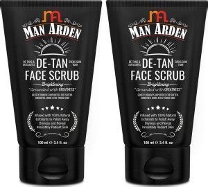 Man Arden De Tan Brightening Face Scrub - 100 ml (1+1 Offer) Scrub ...