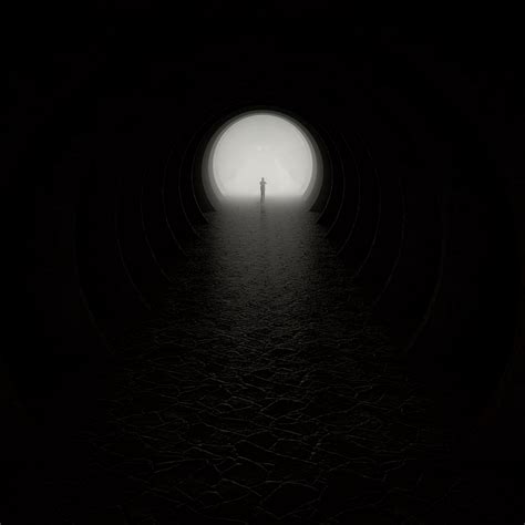 Download wallpaper 2780x2780 cave, silhouette, darkness, circle, exit ...