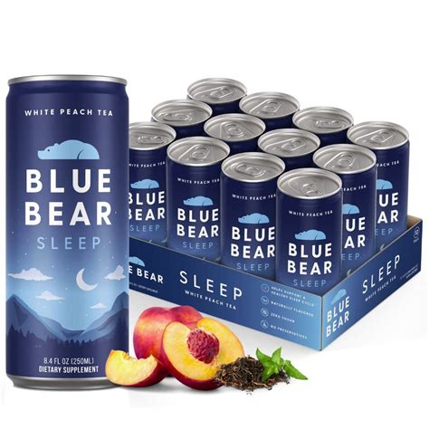 Amazon.com: Pack of 12 Sleep Tea, White Peach Herbal Tea for Sleep Support, Canned Bedtime Tea ...