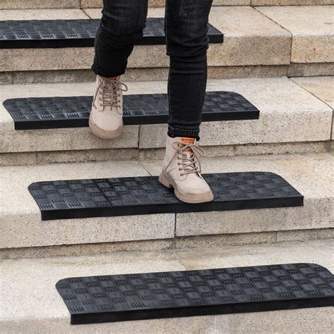 Snapklik.com : Rubber Stair Treads Non Slip Outdoor/Indoor 30" X 10" 6 ...