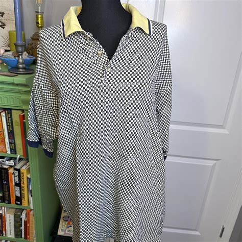 L collared Vintage Golf Shirt #70s #cardigan #ascot... - Depop