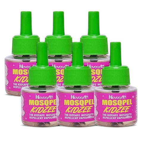 Novosynth MOSQPEL Mosquito Vaporizer Refill For Kids 45ml (Pack of 6 ...