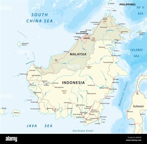 Kalimantan map hi-res stock photography and images - Alamy