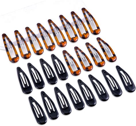 Amazon.com : Cptots 20 PCS Metal Snap Hair Clips Water Drop No Slip ...