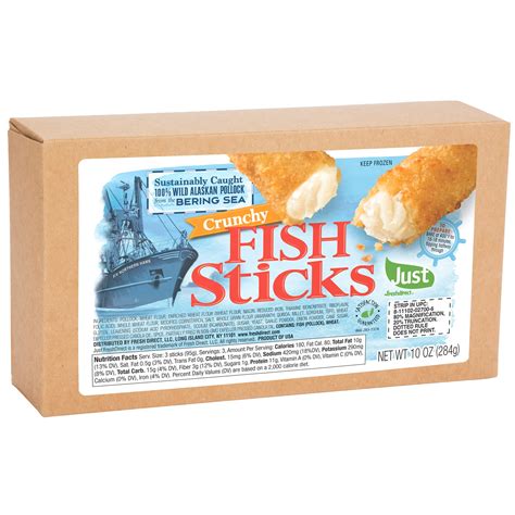Order Just FreshDirect Wild Caught Crunchy Fish Sticks, Frozen | Fast ...