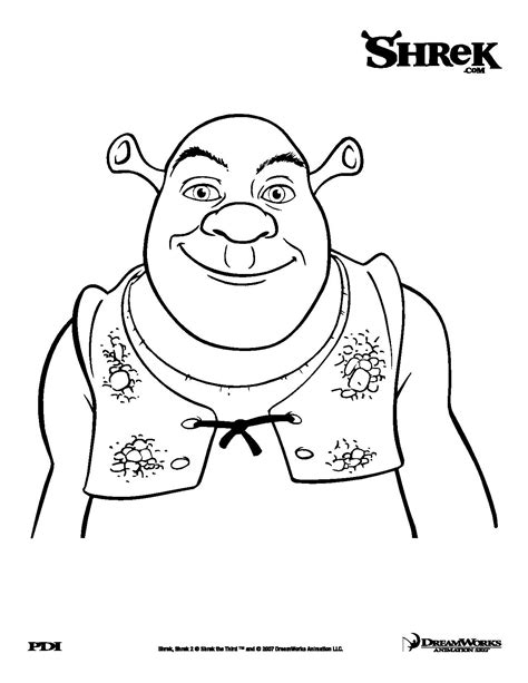 Free Shrek drawing to print and color - Shrek Coloring Pages