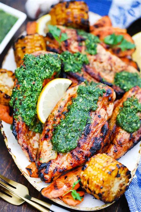 BEST Grilled Chimichurri Chicken Breasts Recipe - Sweet and Savory Meals