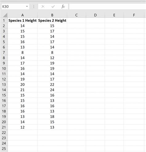 T-Test Statistics Excel Project Examples 的图像结果