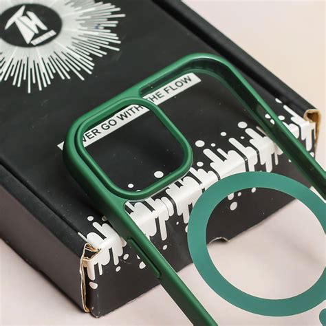 Forest Green MagSafe Clear Transparent Silicone case for Apple iphone ...