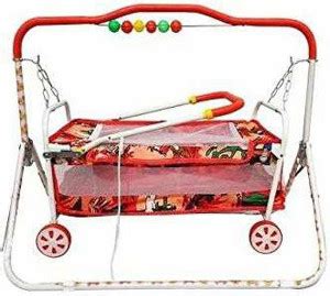 GREYHOUSE Baby Bassinet Baby Bed jhula buggi, palna pram Bassinet (Red ...