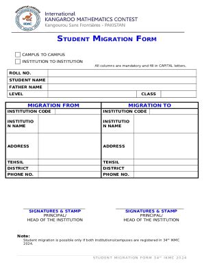 Student Migration . Student Migration - ikmc kangaroo org Doc Template ...