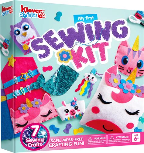Amazon.com: KRAFUN Easy Sewing Kit for Beginner Kids Arts & Crafts, 8 ...