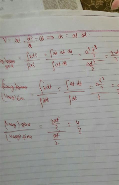A particle starts from rest with constant acceleration. the ratio of ...