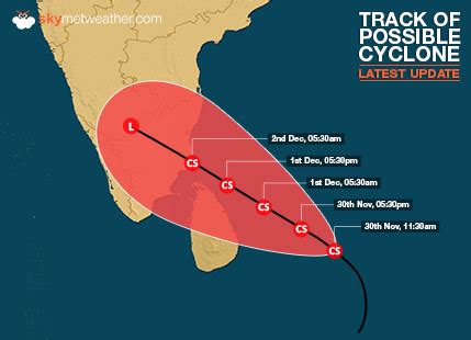 Cyclone 'Nada' will bring fairly widespread rain over Tamil Nadu ...