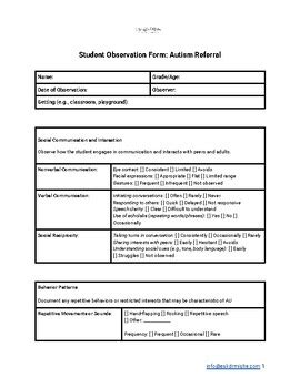 Image result for ASD Observation Example