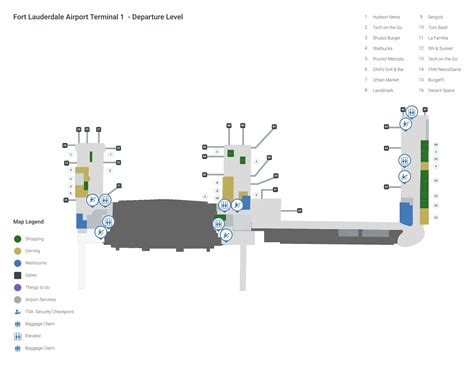 Fort Lauderdale Airport Terminal Map