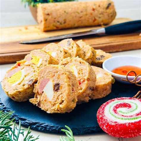 Chicken Embutido (Filipino Meatloaf) - Deliciously Rushed