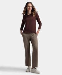 Buy Super Combed Cotton Rich Relaxed Fit Wide Leg Pants with Side ...
