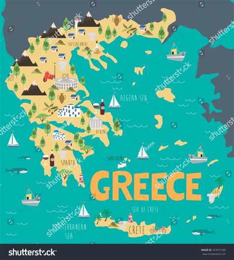 Greece Map Cartoon 的图像结果