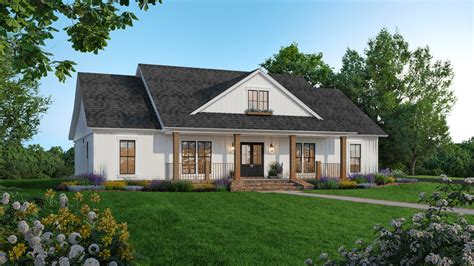 Farmhouse Home Plan with Split Layout - 3 Bed, 2.5 Bath, 1800 Sq Ft ...
