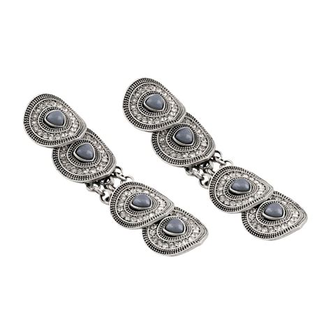 Teejh Divika Silver Grey Earring