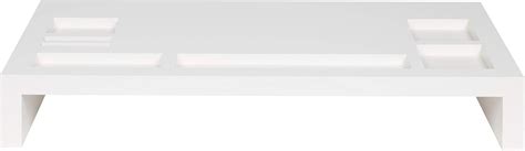 Buy Kate and Laurel Briggs Wood Monitor Riser Desk Organizer, White ...