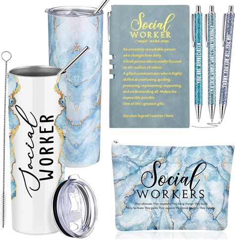 Amazon.com | Domensi 6 Pcs Social Worker Appreciation Gifts for Women ...