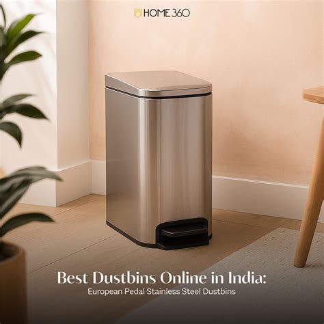 Dustbins Online in India | Stylish Pedal SS Dustbins – Home360 – HOME 360