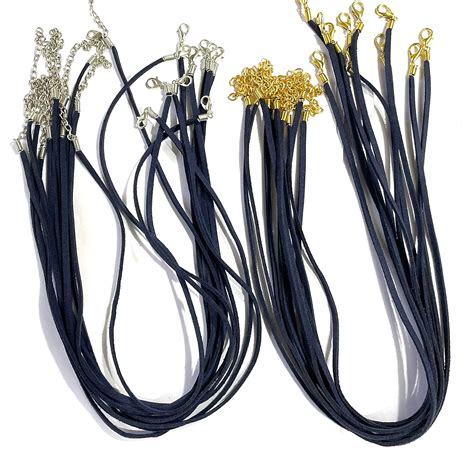OMX Suede Korean Leather Necklace Cords with Lobster Clasp for Jewelry ...