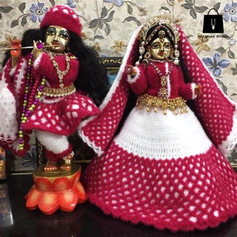Red Velvet Winter Special Dress for Radha Krishna – Madhav Store