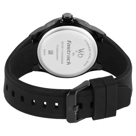 Buy Online Vyb Challenger By Fastrack Quartz Analog Black Dial Silicone ...