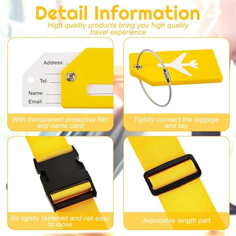 Weewooday 8 Pcs Luggage Straps Suitcase Tags Set for India | Ubuy