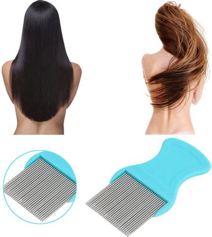 QD Large & Small Steel Teeth Lice comb Remove Nit Egg Dust Dandruff ...