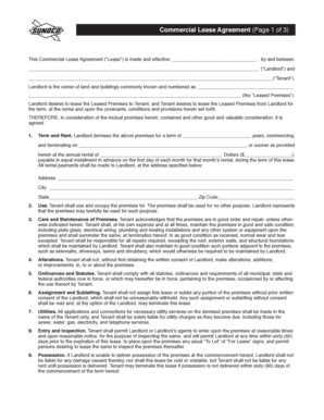 Commercial Lease Agreement (Page 1 Of 3) - Sunoco - Fill and Sign ...