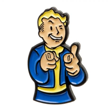 Fallout Video Game Vault Boy Figure Logo Metal Enamel Pin | Starbase ...