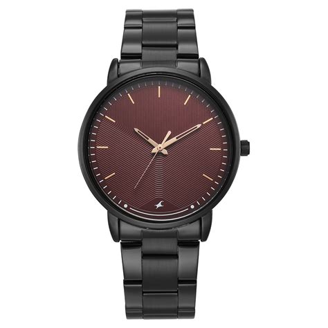 Buy Online Fastrack Stunners Quartz Analog Maroon Dial Brown Stainless ...
