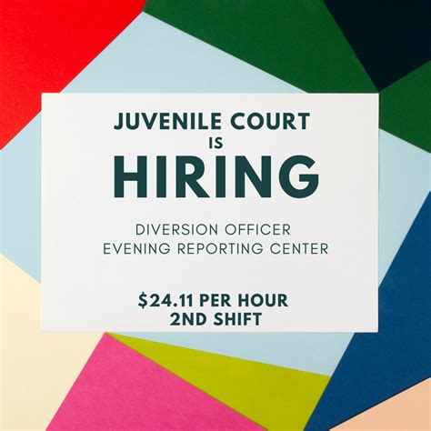 The Probation Department is hiring for a Diversion Officer to reinforce ...