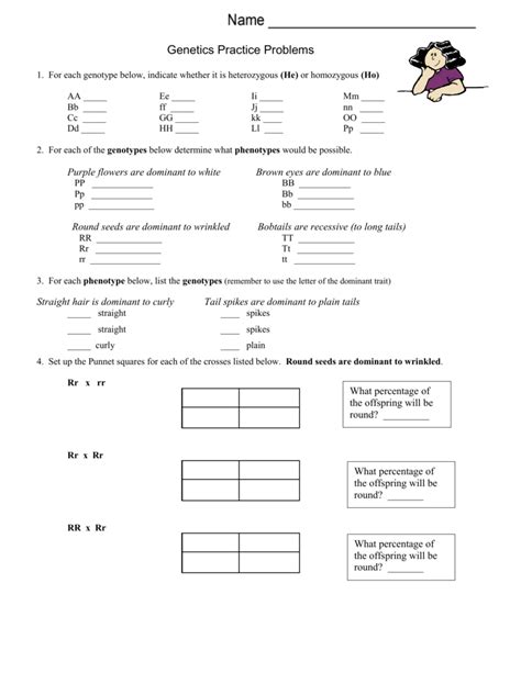 Image result for Simple Genetics Practice Problems Answer Key